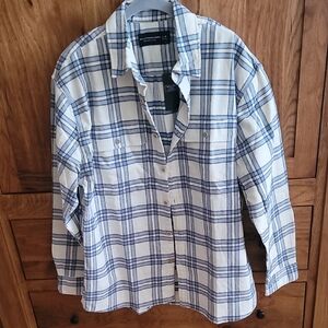Abercrombie Flannel 90's Oversized  Plaid Men's Shirt 100% Cotton Flannel
